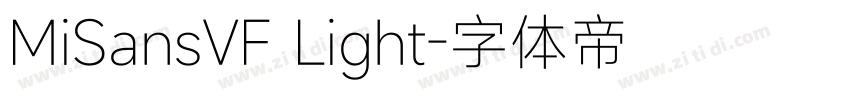 MiSansVF Light字体转换